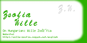 zsofia wille business card